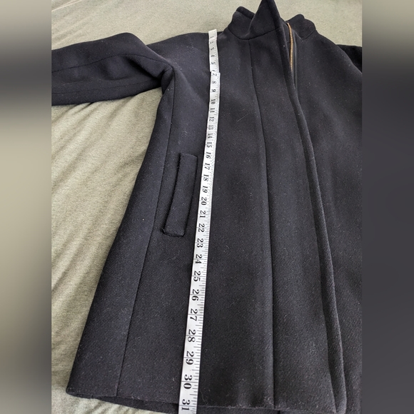 J.Crew Black Wool City Coat size 0 - Picture 5 of 10
